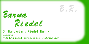 barna riedel business card